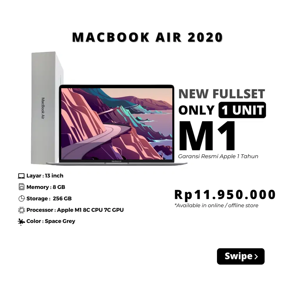 NEW IBOX MACBOOK AIR M1 RAM 8/256 GB