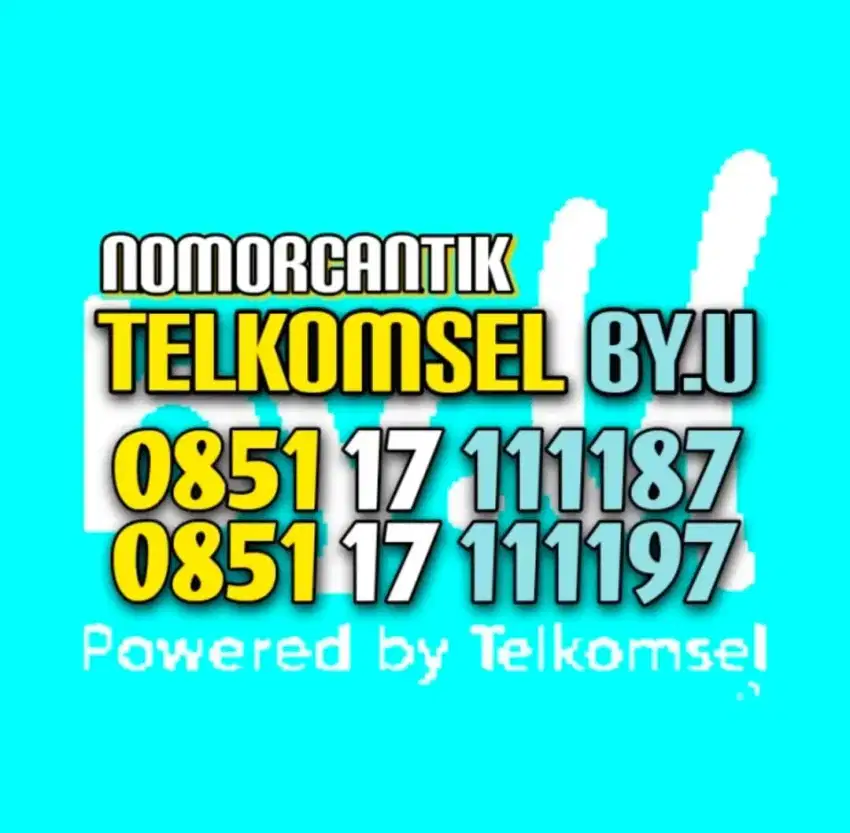 (bisa COD) Nomor CANTIK kartu TELKOMSEL by.U byU MANIS 1111 #87 97