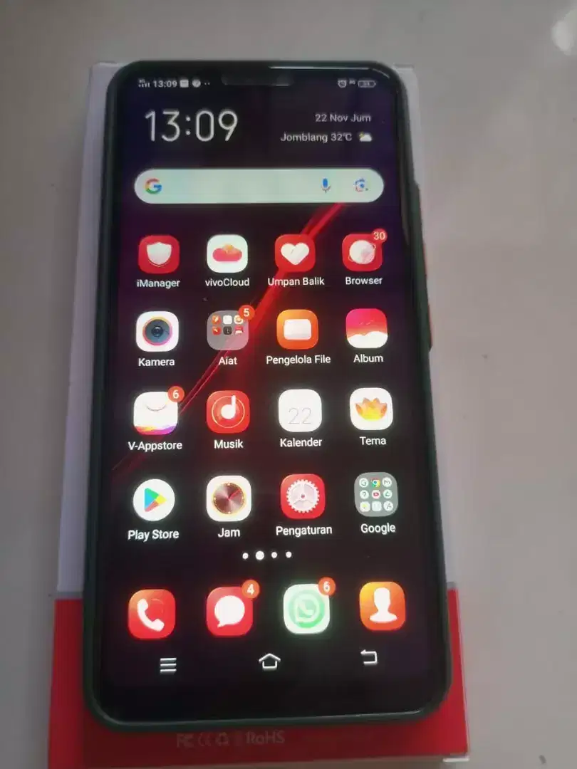 Vivo V9 VersiAndroid-9th.2021normal,ram4/64,kamera jernih,tg&softcase
