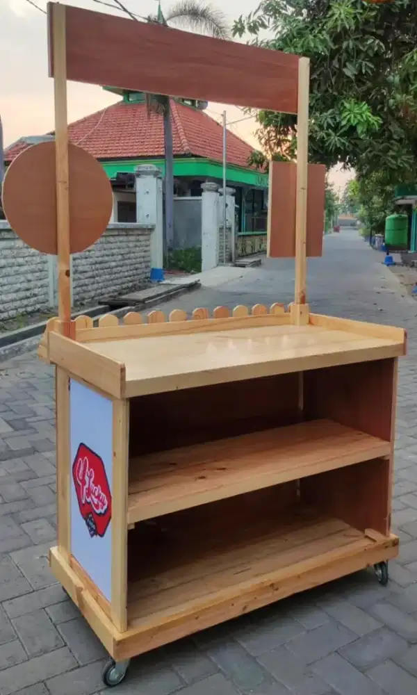 Booth Portabel Kayu 120x60 (Bisa Custom)