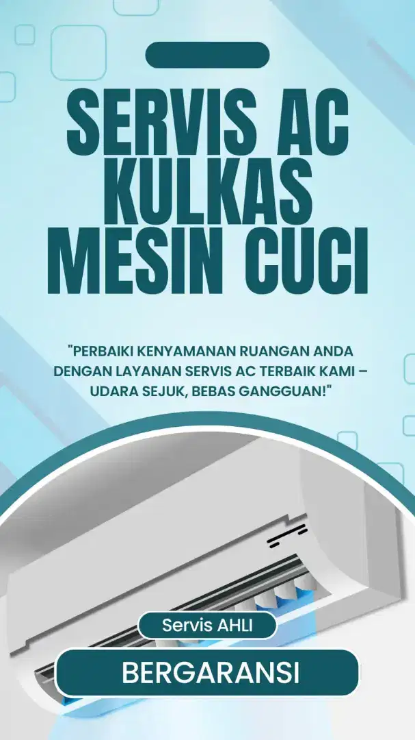 Service Mesin cuci, Service Kulkas, Service AC BERGARANSI Servis AC