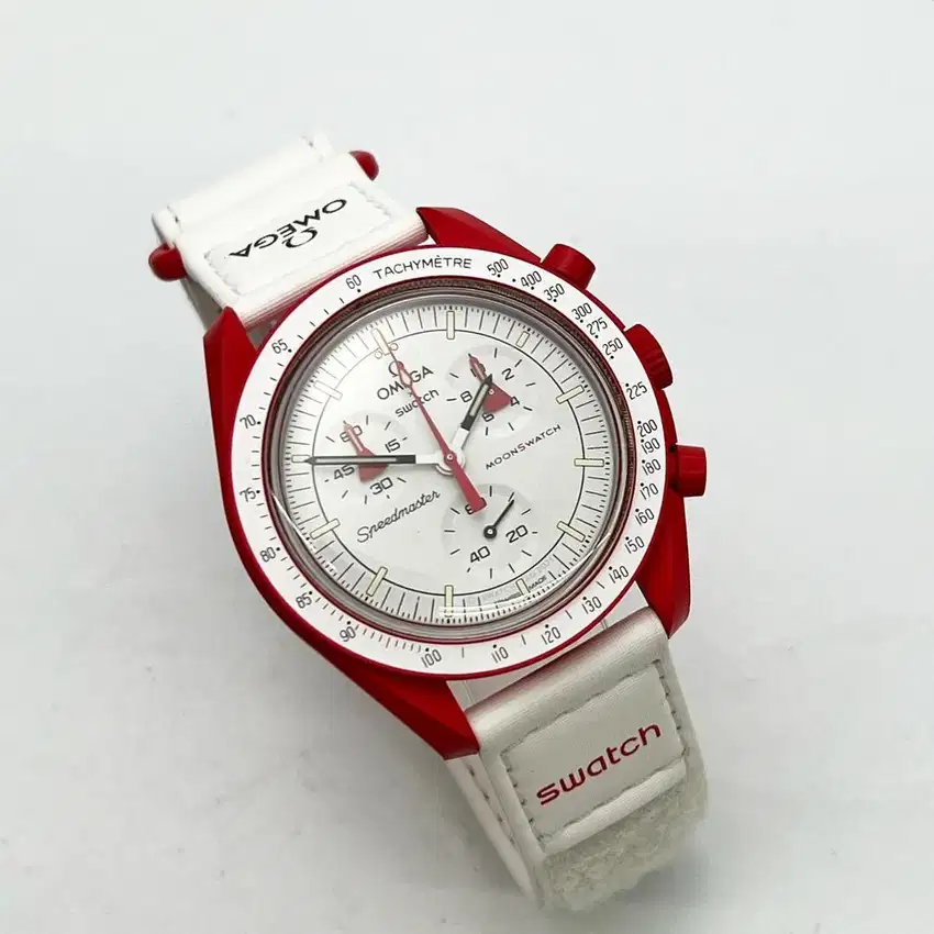 OMEGA X Swatch Bio Ceramic Case Moonwatch Mission To Mars S033R10