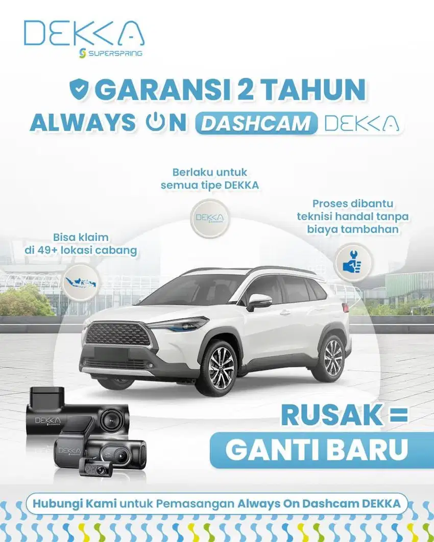 Dashcam DK20 2K UHD Dual Camera (Depan + Belakang)