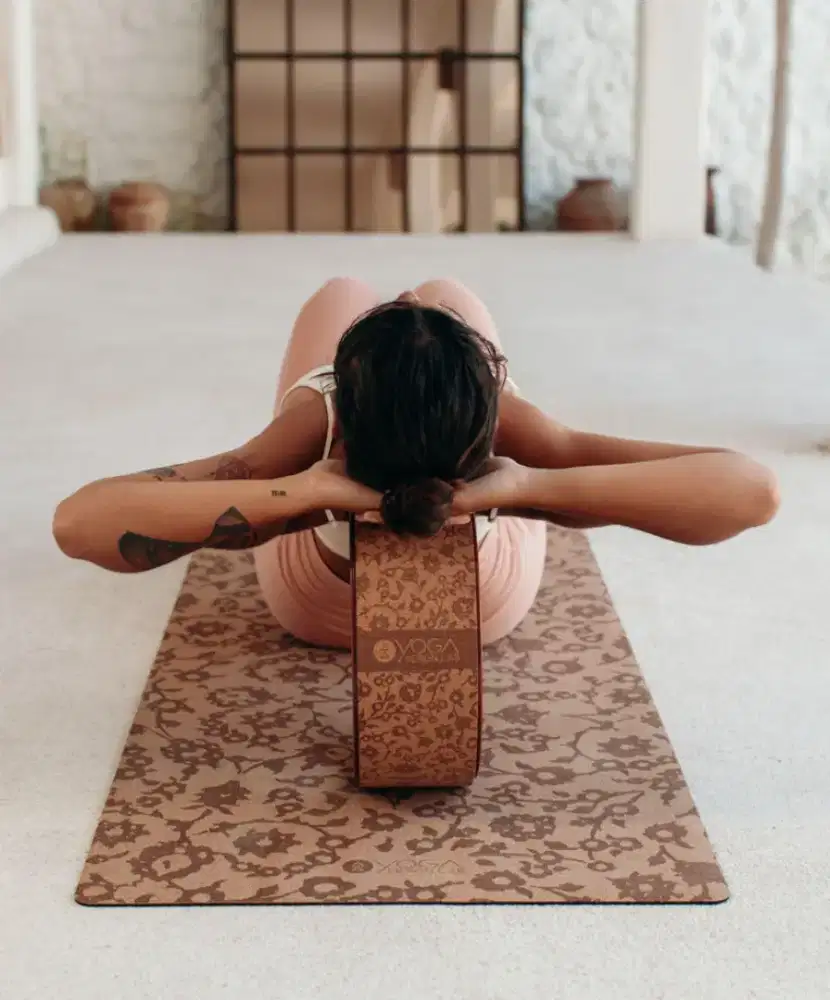 Yoga design lab wheel mat combo set Batik Floral matras gym fitness