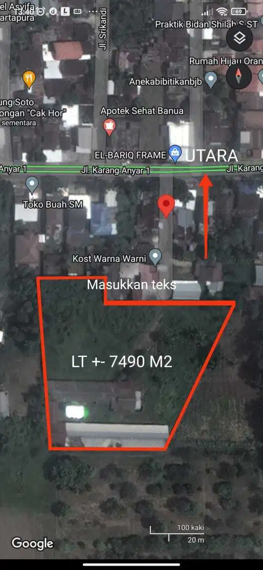 Dijual Tanah eks Kandang Sapi Balitra Arjuna Banjar Baru Kalimantan