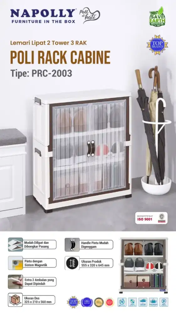 Poli rack cabinet rak penyimpanan napolly