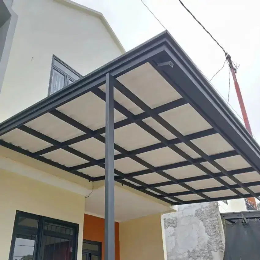 Kanopi minimalis atap alderon singel layer profil modern