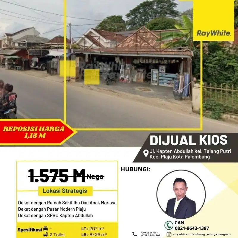 DIJUAL KIOS PINGGIR JALAN PLAJU