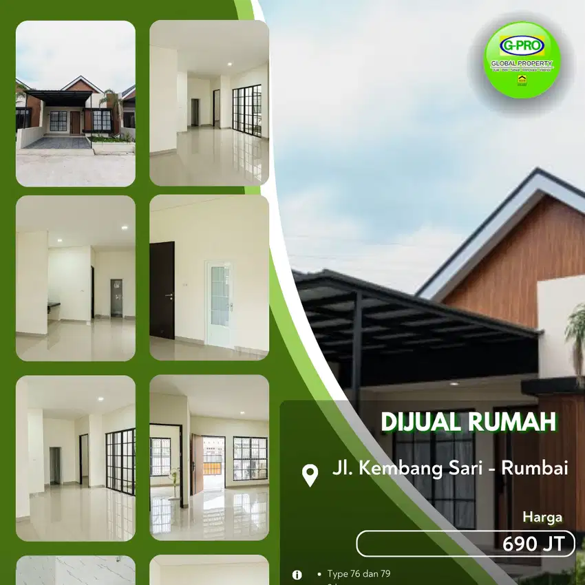 Dijual Rumah Komplek Terbaru Daerah Rumbai Pekanbaru Kota