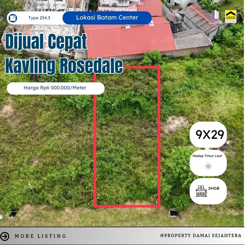 jual kavling rosedale batam center