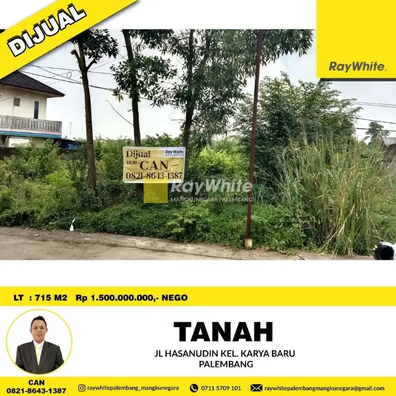 DIJUAL TANAH PINGGIR JALAN MASKAREBET