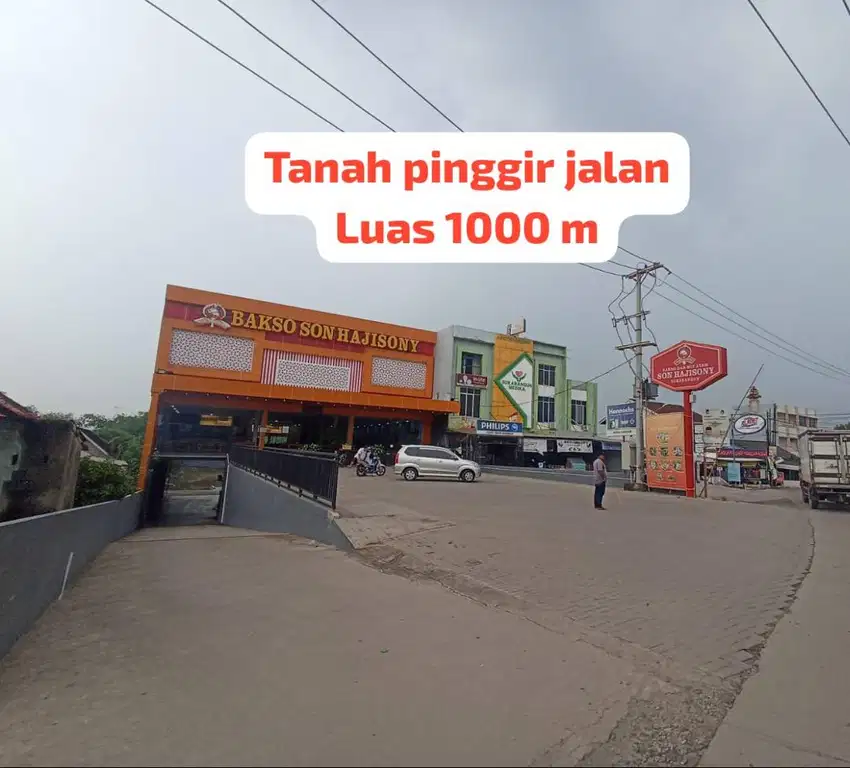 Tanah pinggir jalan luas 1000m Palembang JL Sukabangun2