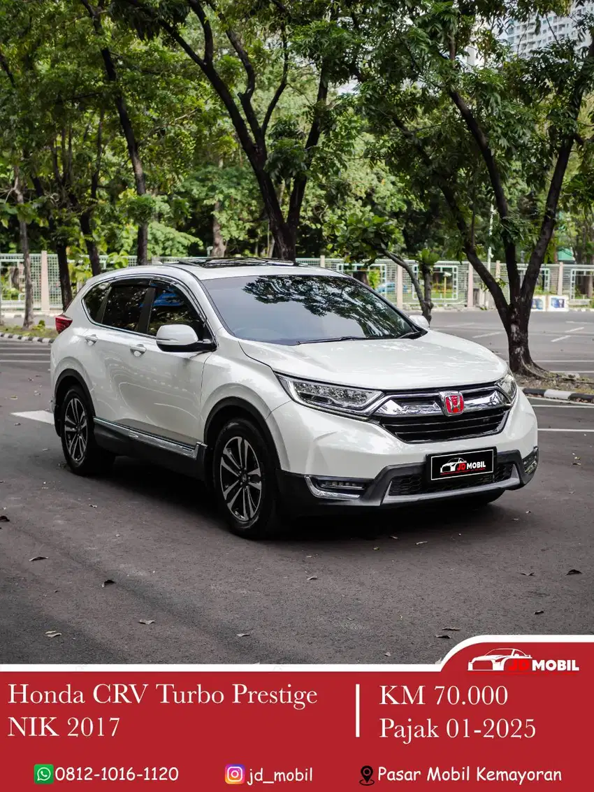 Honda CRV CR-V 1.5L Turbo Prestige CVT 2017/2018 matic putih civic