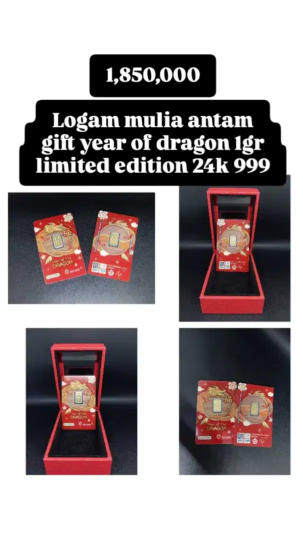 Logam mulia antam gift year of dragon 1gr limited edition 24k 999