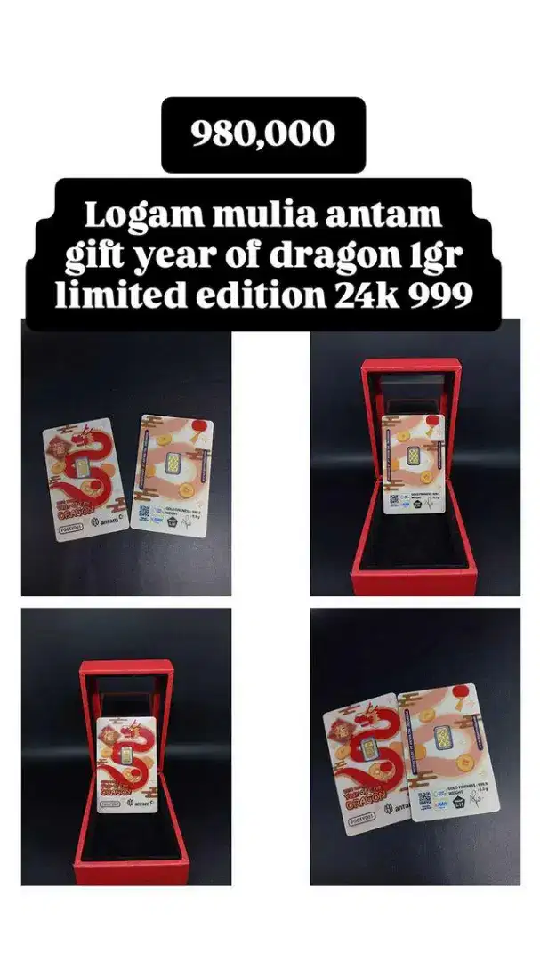 Logam mulia antam gift year of dragon 0,5gr limited edition 24k 999