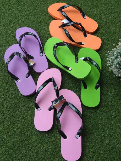 sandal jepit villa custom logo merek brand di tali bahan spon awet