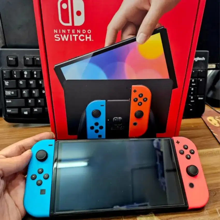 Nintendo Switch Oled OFW fullset istimewa nitendo