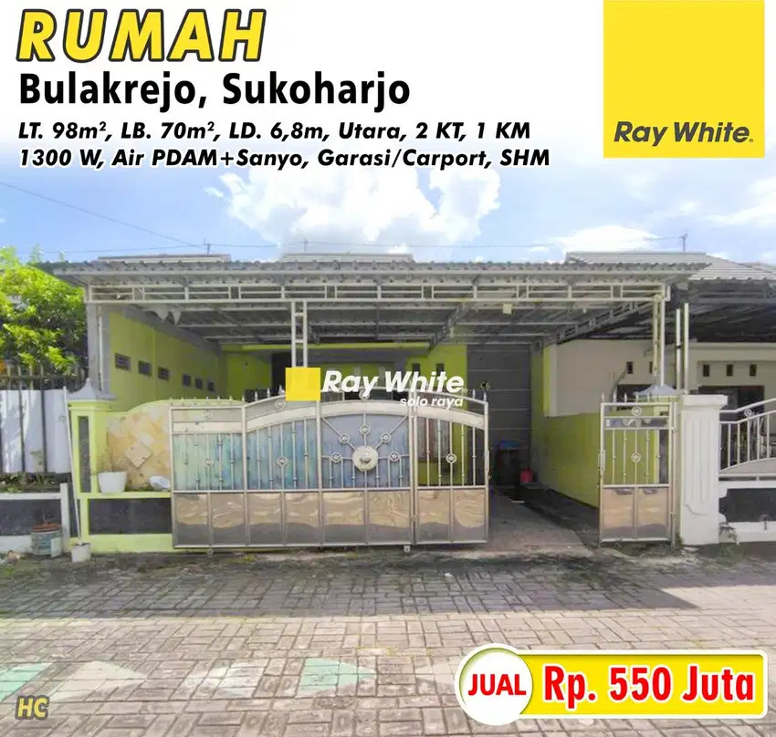 Dijual Rumah Bulakrejo, Sukoharjo