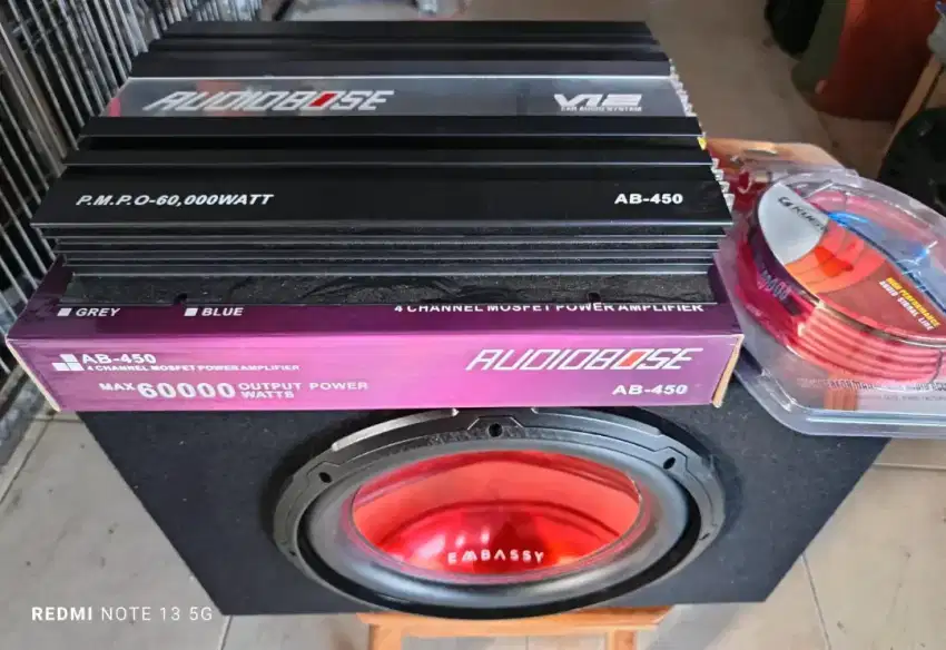 Audio Mobil Subwoofer 12, merk Embassy Dobel Coil 600watt di dps