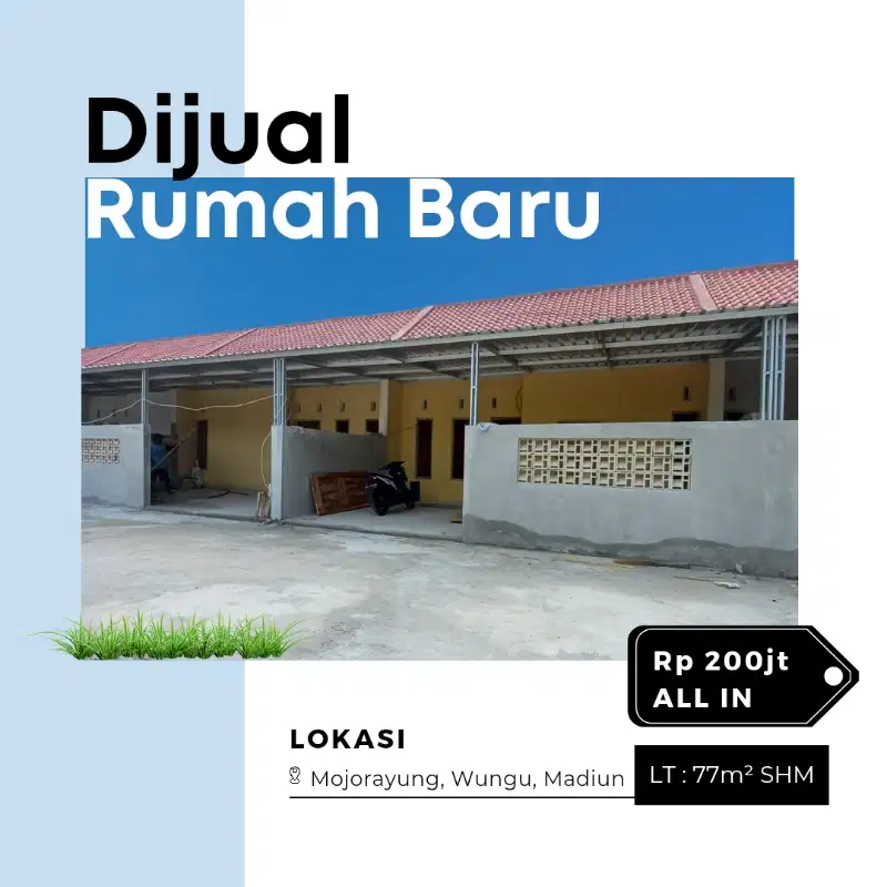 Rumah BARU & MURAH di Mojorayung Madiun