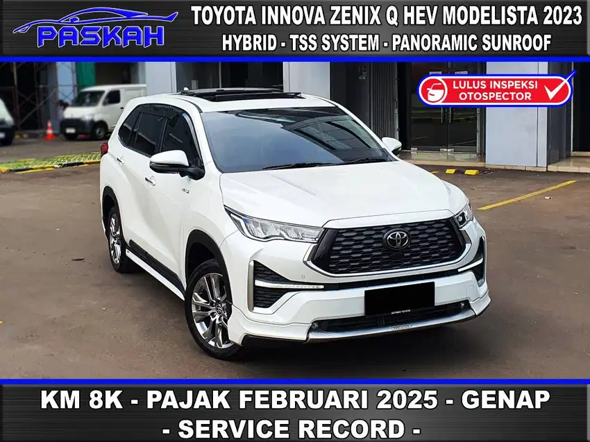 Km=8k Bunga=4% Sunroof TOYOTA INNOVA ZENIX Q HYBRID Modelista TSS 2023