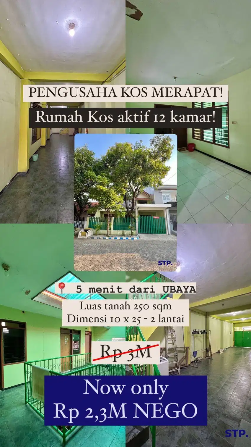 Dijual CEPAT Rumah Kos rungkut mejoyo