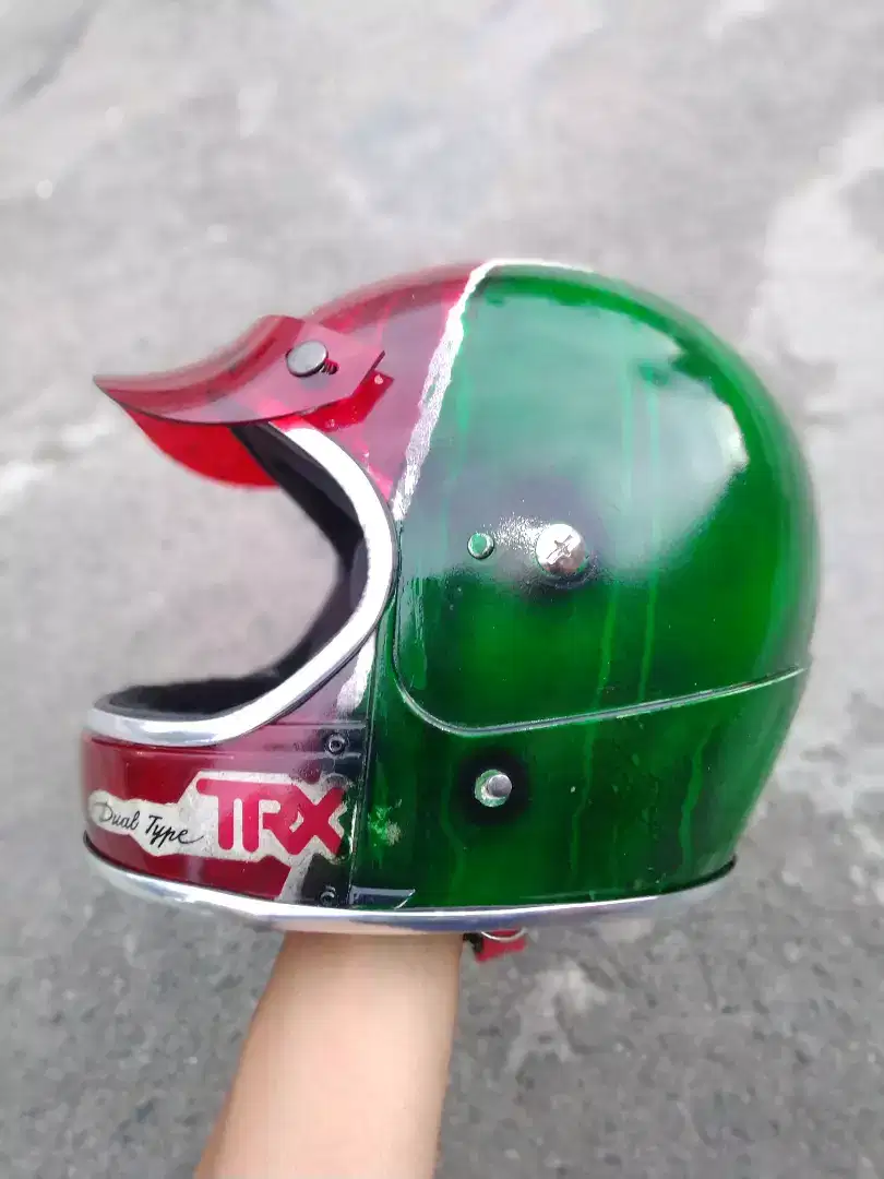 HELM JADUL HONDA TRX REPAINT KASTEM PENDEK RESTORASI FULL BARU