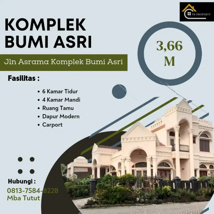 KOMPLEK BUMI ASRI MEDAN UKURAN TANAH 20X18 TYPE 450