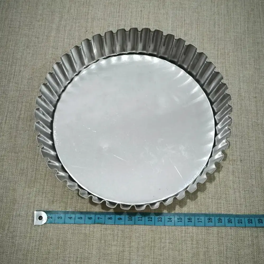 Loyang pie / pai sus bongkar pasang Cetakan aluminium diameter 20 cm