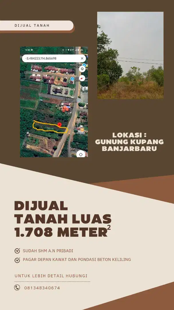 Jual perlu dana cepat tanah pribadi SHM