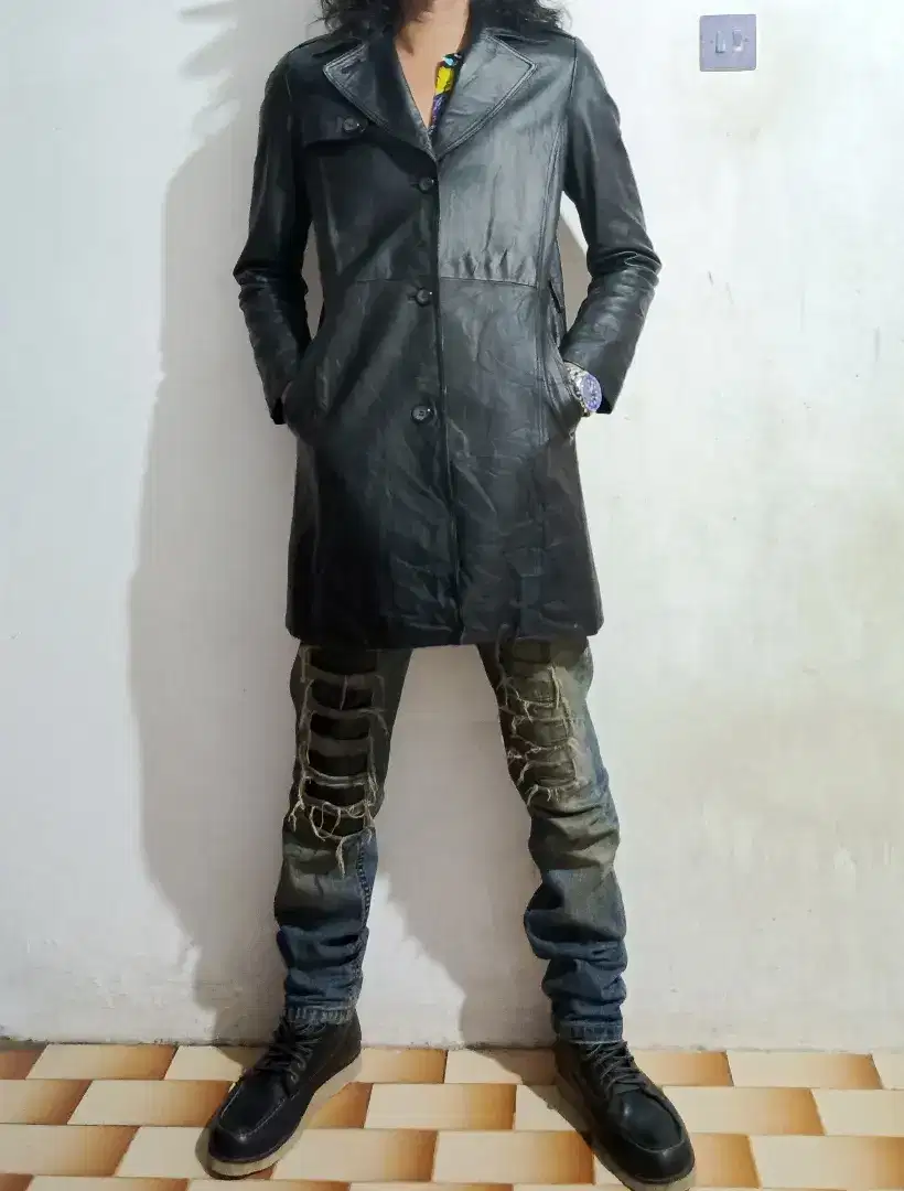 Jaket kulit asli import mode outher Size M ,harga net