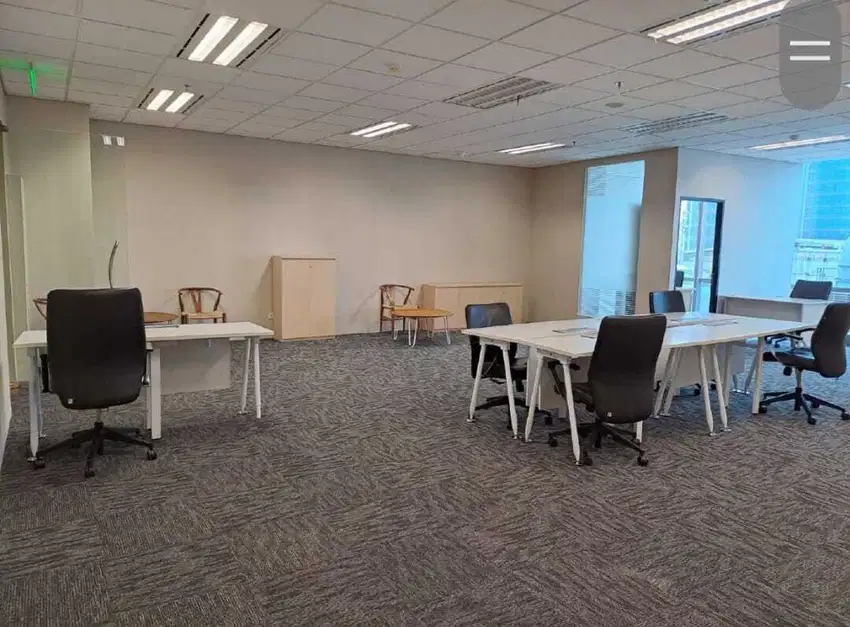 For Rent Kantor Semi Furnish 110 m2 di Prudential Center Kokas, Murah