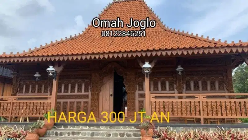 Bangunan Rumah Joglo Gebyok Ukir Jati dan Rumah Limasan Jati