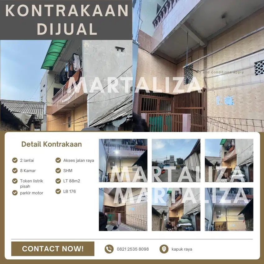 Dijual Kontrakaan 8 kamar Full