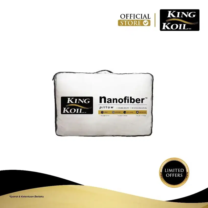 Bantal King Koil - Nano Fiber Firm King Size Pillow