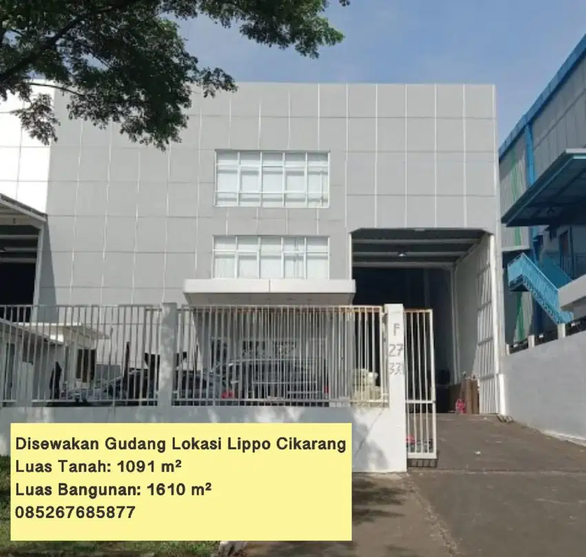 Disewakan Gudang Siap Pakai Kawasan Industri Lippo Cikarang