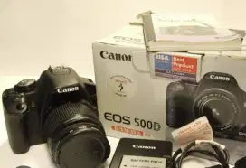 Canon 500D bekas lengkap