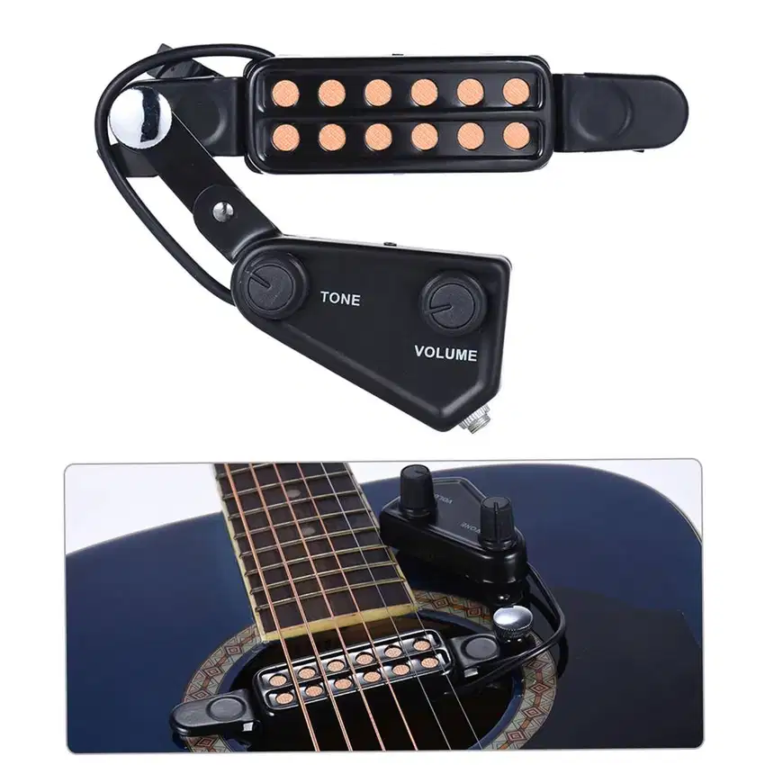 Pickup Gitar Akustik Dengan Tone & Volume Control - TaffSTUDIO.