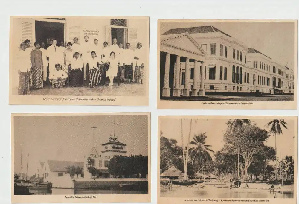 Kartu pos repro lawas foto Batavia era 1800 an atau foto jakarta jadul