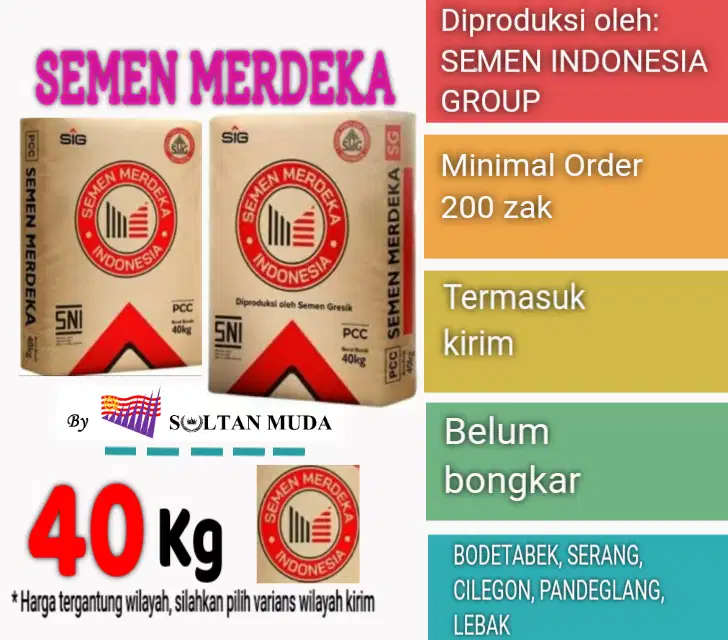 SEMEN MERDEKA DARI SEMEN INDONESIA GROUP (SIG) HARGA MURAH DISTRIBUTOR