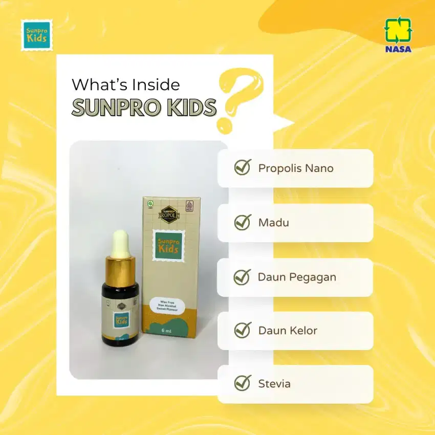 Sunpro kids , propolis NASA untuk anak