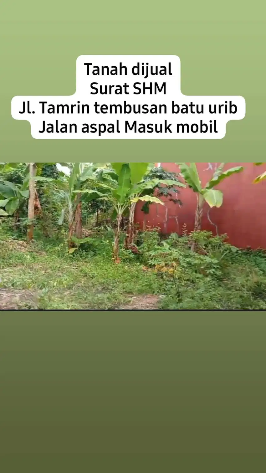 Tanah dijual cepat