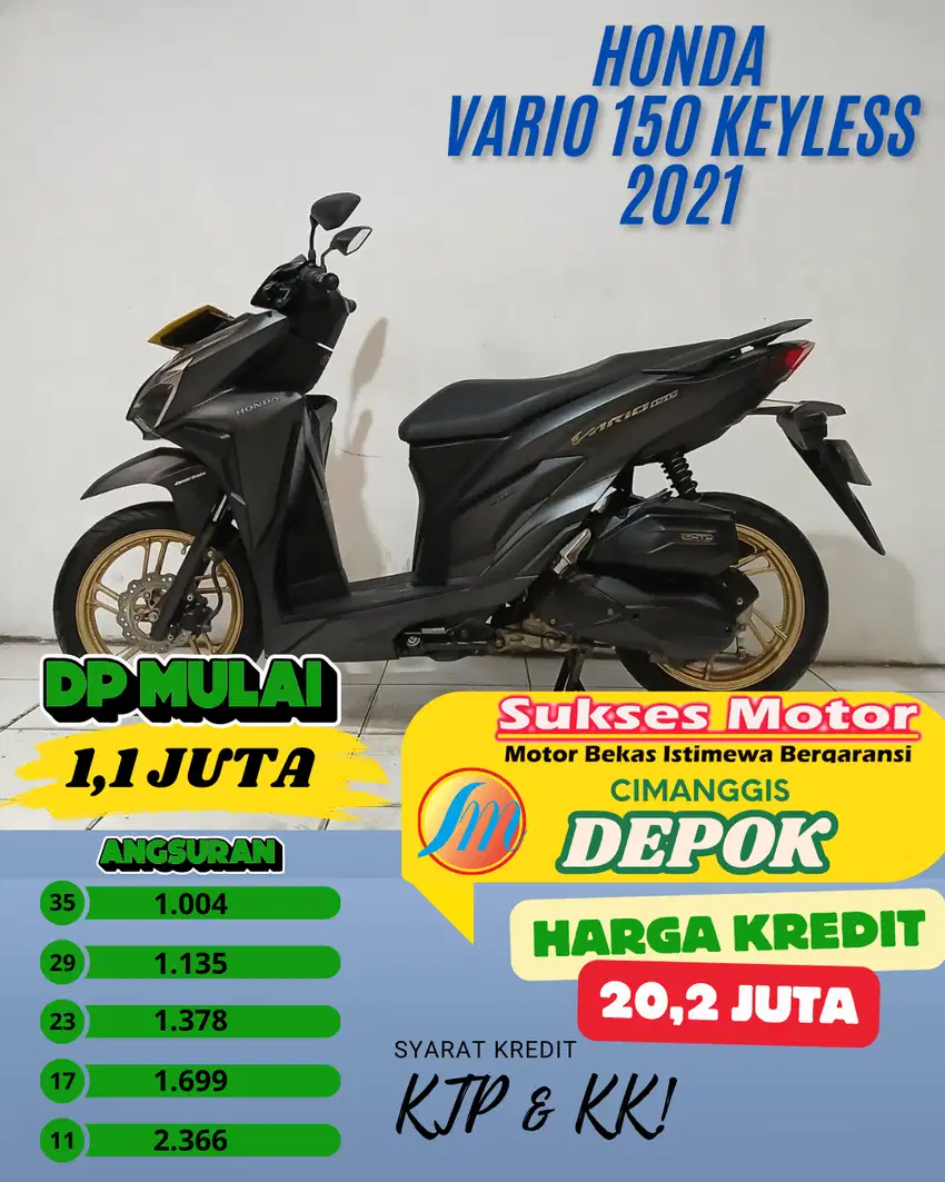 VARIO 150 KEYLESS TAHUN 2021 CASH CREDIT TUKER TAMBAH TAMPUNG TERUS