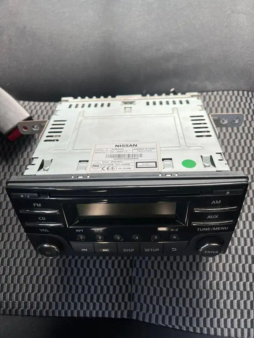 Head unit radio tape audio ori nissan march 2012 - 2015