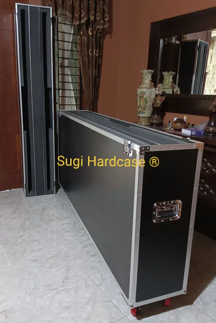 Hardcase Led Tv 60 Inchi Isi 2 Unit + Roda
