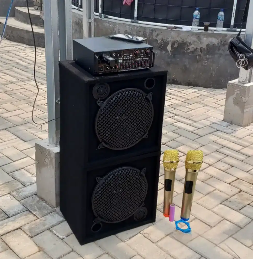 Paket set sound system karaoke 12 in wireless