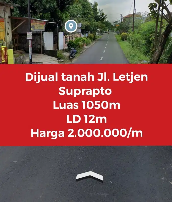 Dijual tanah strategis pinggir jl Letjen Suprapto Ngijo Tasikmadu