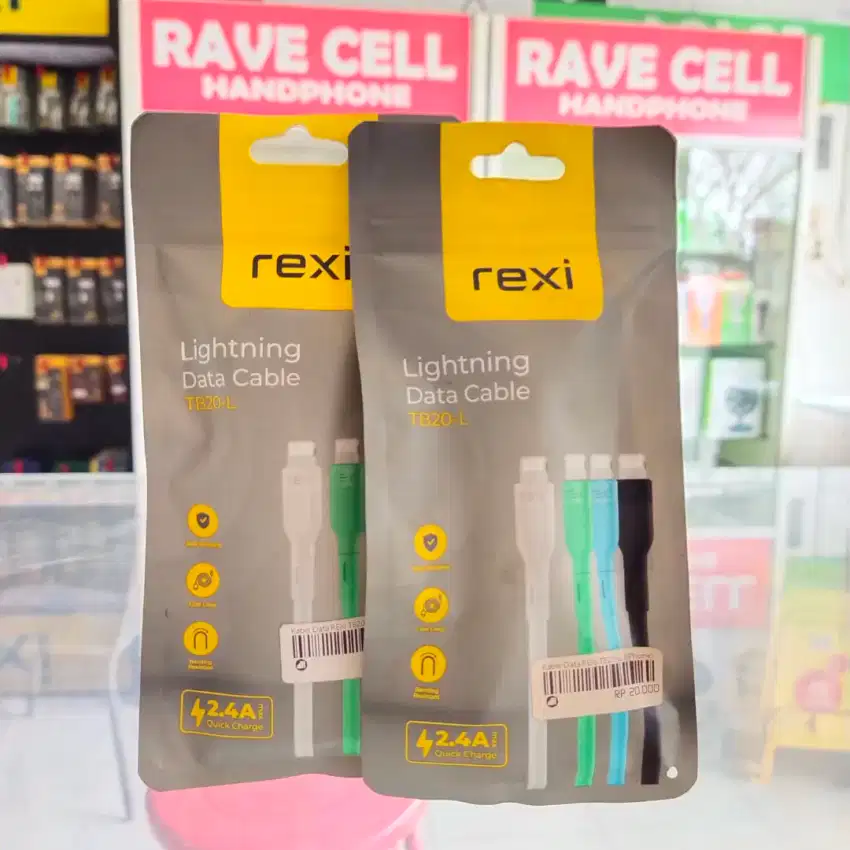 Kabel Data REXI TB20-L For iPhone (Rave Cell Sako)