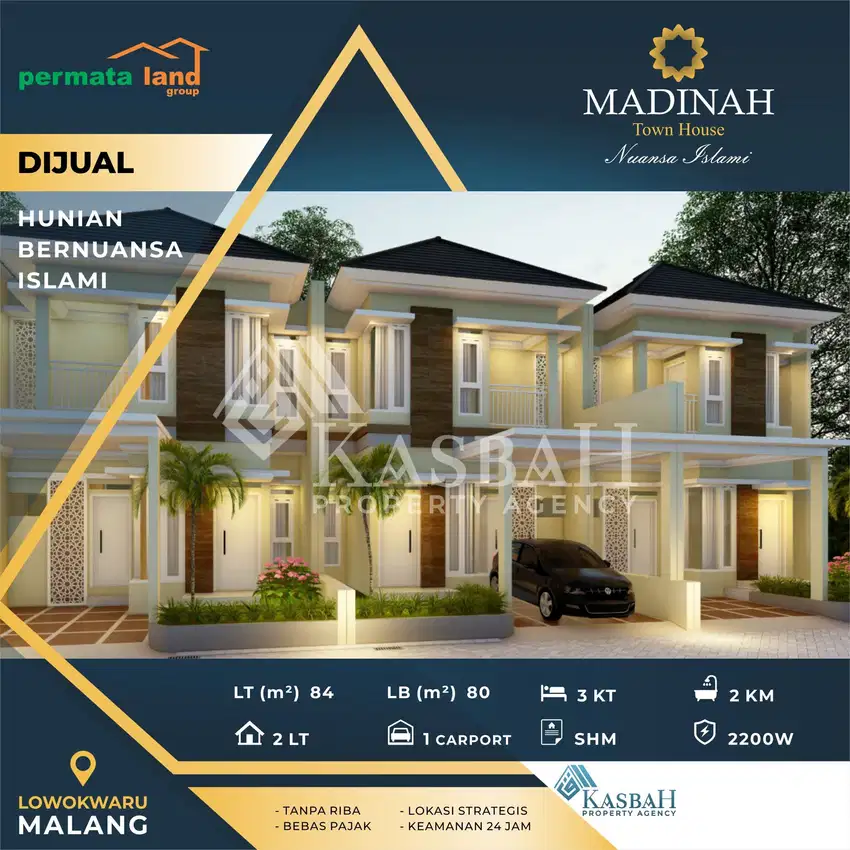 Rumah Dijual Malang Kota 2 Lantai Saxophone Madinah TownHouse