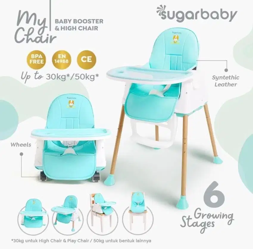 NEW SUGAR BABY MY CHAIR 6in1 KURSI DUDUK MPASI